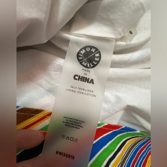 SIMON MILLER PIKO STRIPED LINEN MAXI DRESS - Picture 11 of 16